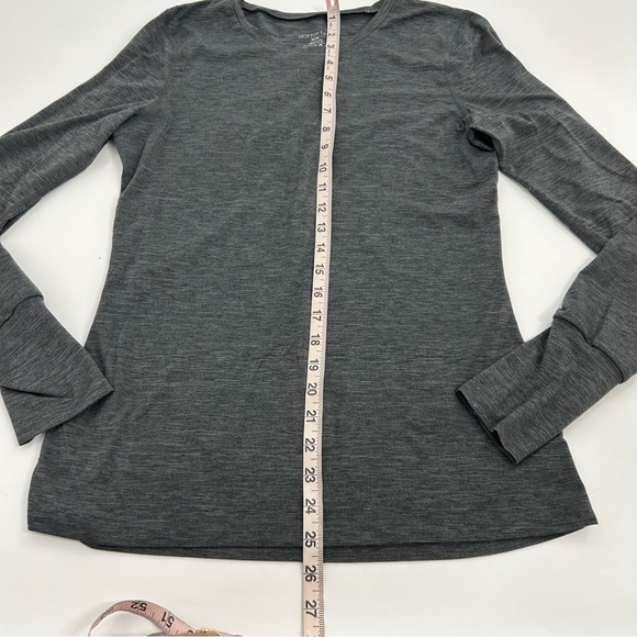 TERRAMAR Hottotties Grey Cloud Nine Scoop Neck Baselayer Long Sleeve Shirt Top M - Picture 4 of 8